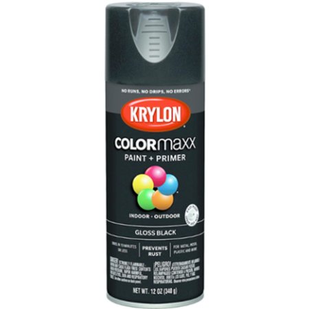 Krylon Paint Spry Gloss Black 12Oz K05505007